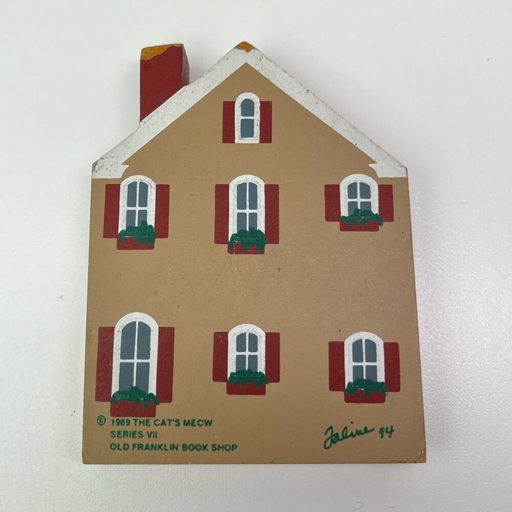 Vintage The Cats Meow Wood Nostalgic Main Street Village Buildings Shelf Sitters - Picture 5 of 11